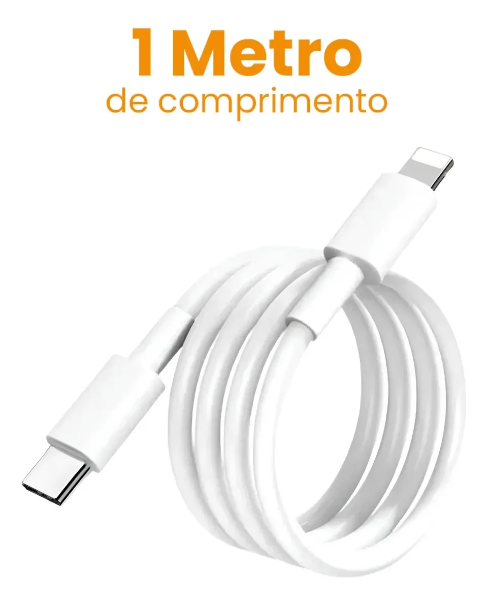 Carregador Compativel Com iPhone 8 X Xr 11 12 13 14 Pro Max Turbo Fonte Tipo C Boyu Cell